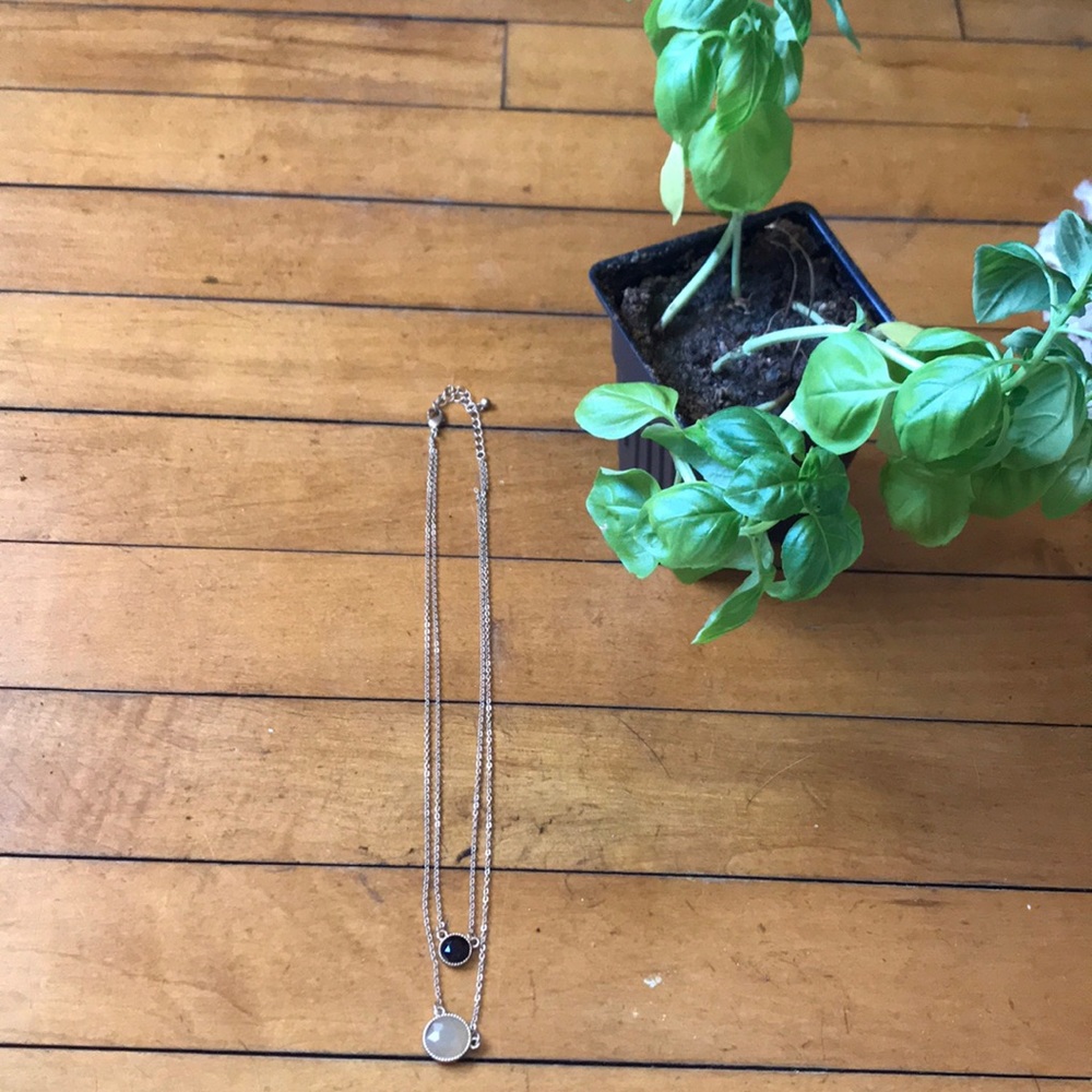 Double gem necklace